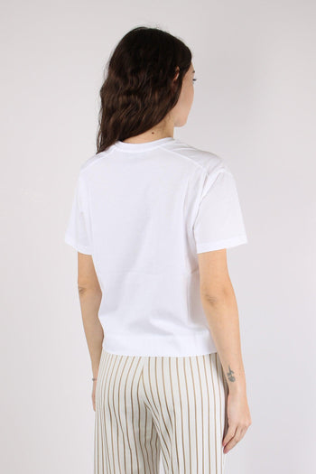 T-shirt Logo Manica Corta Bianco - 4
