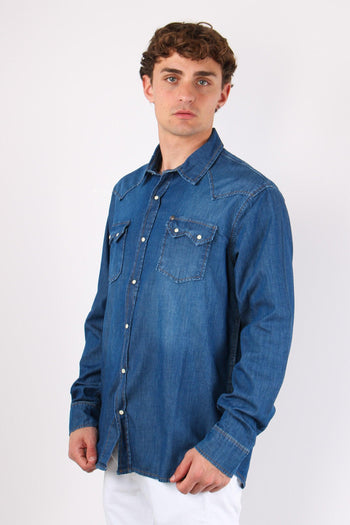 Camicia Denim Texana Denim Chiaro - 5