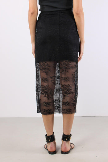 Gonna Tubo Pizzo Nero - 4