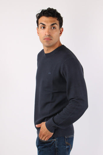 Maglia Girocollo Punto Riso Navy Blue - 6
