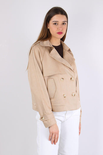 Peacot Corto Tessuto Diagonale Oat - 7