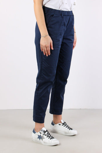 Chino Elastico Rasatello Blu - 6