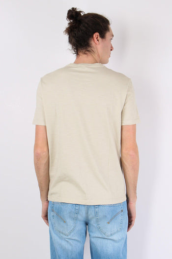 T-shirt Cotone Fiammato Burro - 3
