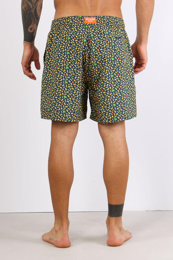 Costume Boxer Stampa Pasta Navy Blue - 5