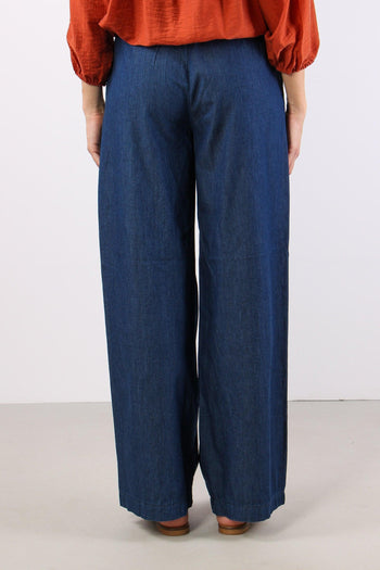 Pantalone Chambray Gamba Dritt Denim - 4