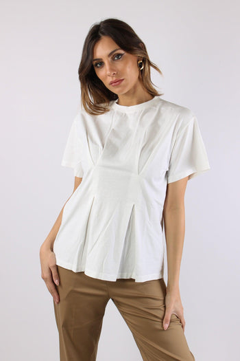 T-shirt Clessidra Riprese Panna - 2