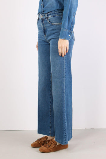 Jeans Flare Basico Denim Scuro - 7