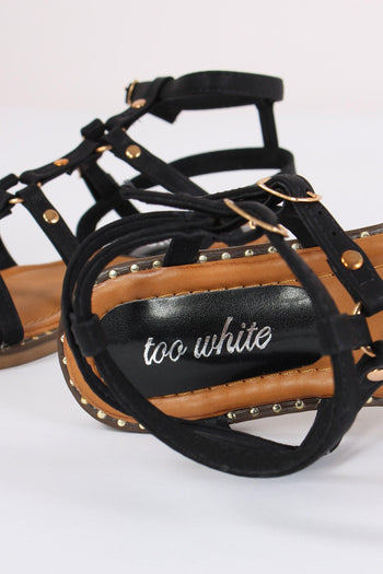 Sandalo Inserto Borchie Nero - 7