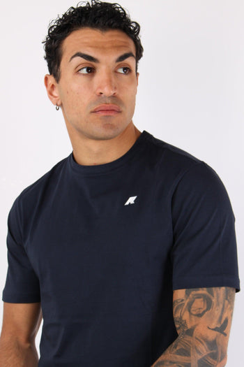 T-shirt Basica Logo Contrasto Blue Depth - 7