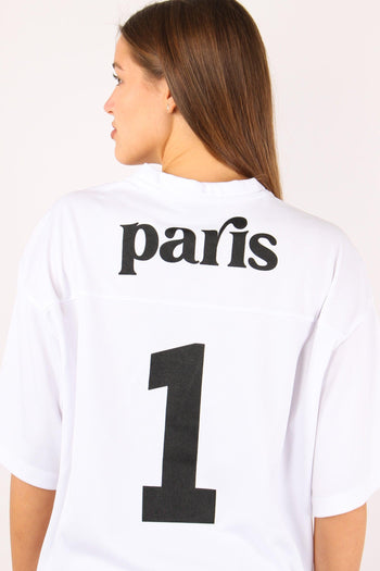 T-shirt Scollo V Logo Bianco - 6