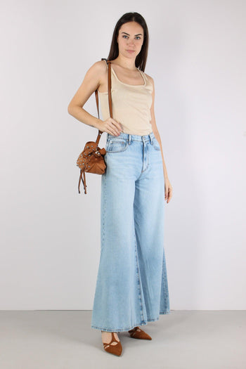 Jeans Flare Ampio Denim Medio - 3
