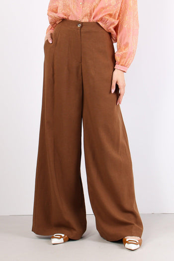 Pantalone Palazzo Misto Viscos Moro - 2