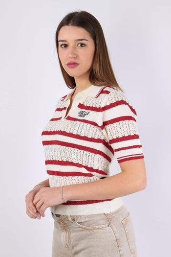 Polo Tricot Riga Lurex Rosso - 6