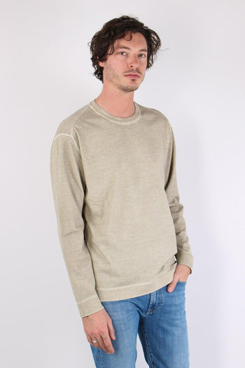 Maglia Doppia Tintura Effetto Lino Cement - 7