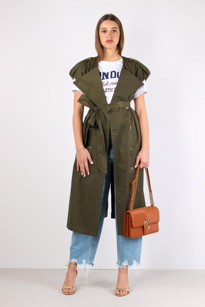 Trench Senza Maniche Militare