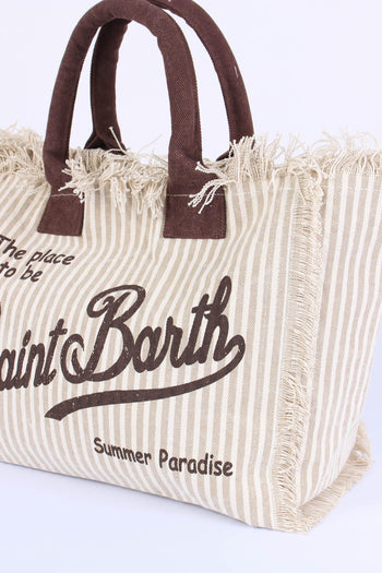 Vanity Canvas Righe Beige/moro - 6