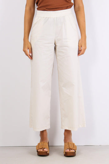 Pantalone Popeline Palazzo Ghiaccio - 2