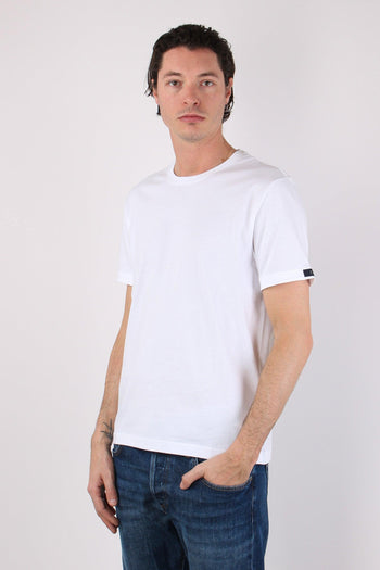 T-shirt Basica Logo Manica Bianco - 3