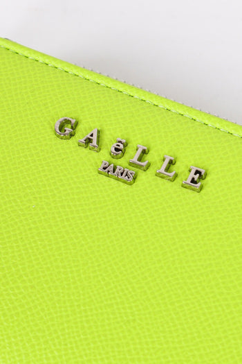Mini Zip Around Saffiano Lime - 6