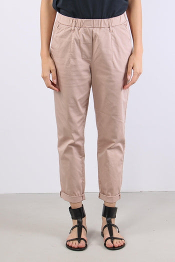 Chino Elastico Rasatello Rosa - 2