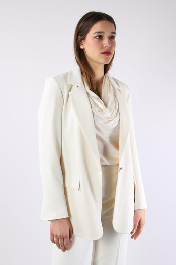 Lasty Giacca Fluida Monopetto Ivory - 6