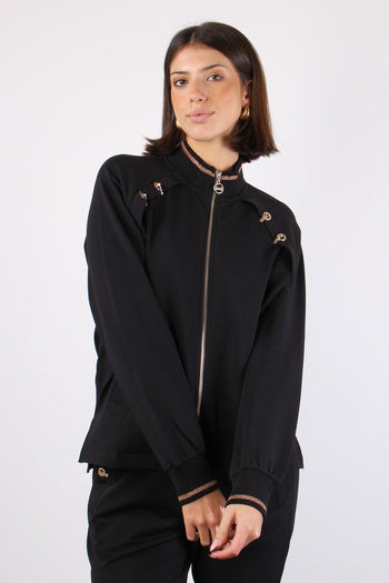 Maglia Zip Clip Logo Nero - 5