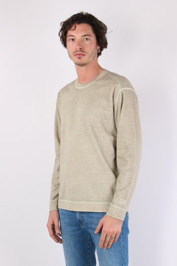 Maglia Doppia Tintura Effetto Lino Cement - 3