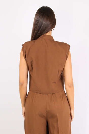 Camicia Corta Spallina Tabacco - 4