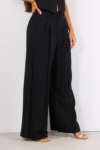 Pantalone Bottoni Gioiello Nero - 7