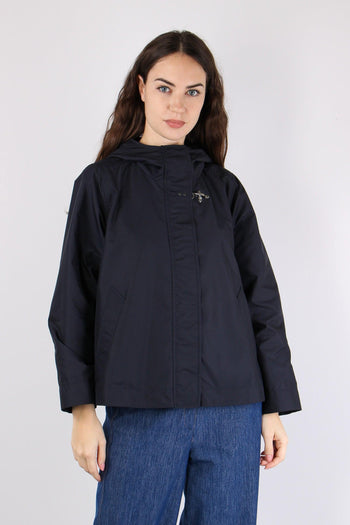 Cappa Nylon Cappuccio Blu - 2