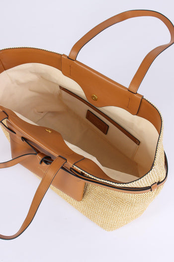 Belty Shopping Rafia Naturale/cuoio - 5