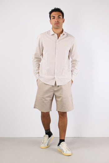 Camicia Fancy Riga Beige/bianco - 2