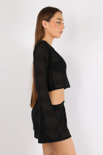 Top Macrame Scampanato Nero - 5