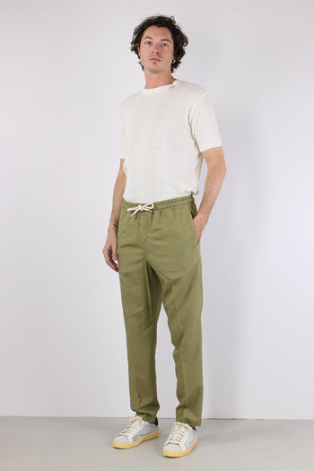 Pantalone Viscosa Lino Oliva - 3