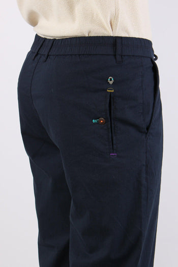 Pantalaccio Misto Lino Blu - 8