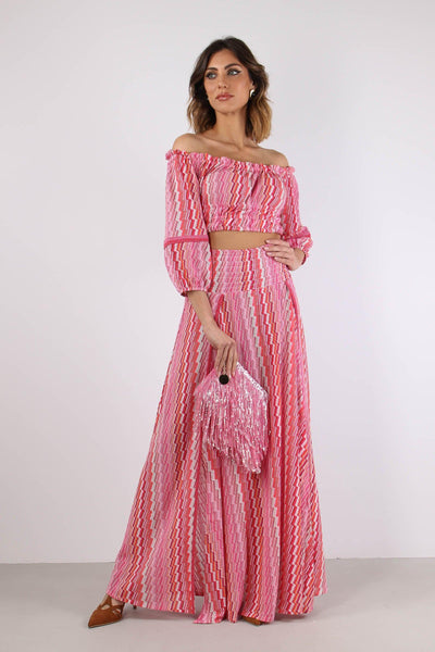 Top Balze Spalla Scesa Electric Fuxia