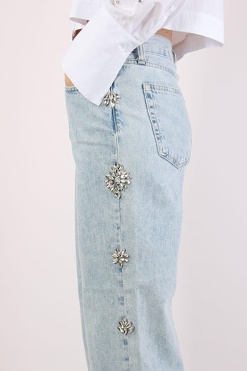 Jeans Castoni Laterali Denim Blu - 7