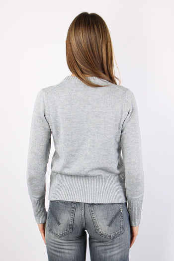 Girocollo Misto Cashmere Grigio - 3