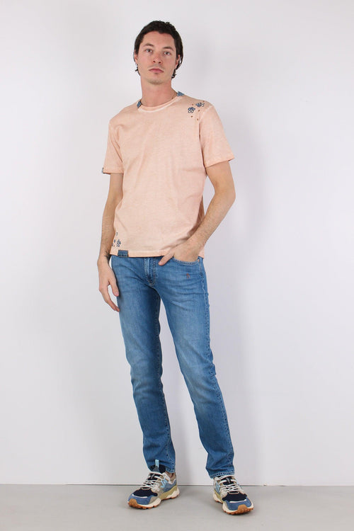 T-shirt Ricamo Fiori Aurora