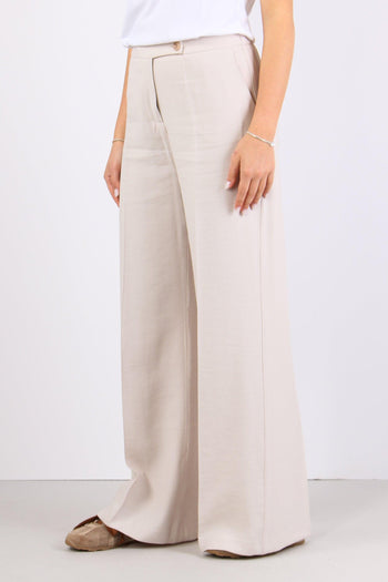 Pantalone Palazzo Viscosa Beige - 3