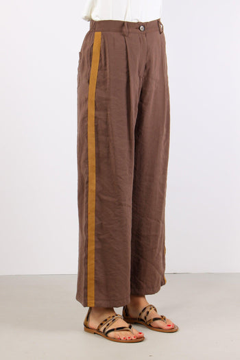 Pantalone Banda Gros Laterale Cacao - 6
