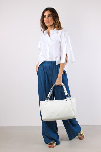 Camicia Apertura Manica Bianco - 5