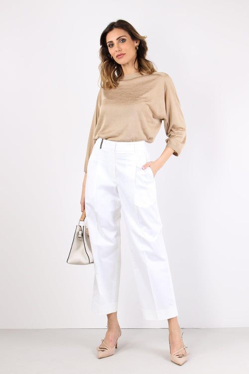 Maglia Inserto Lurex Sabbia