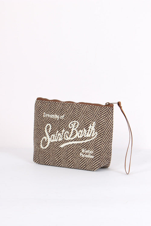 Pochette Logo Wool Herringbone - 2