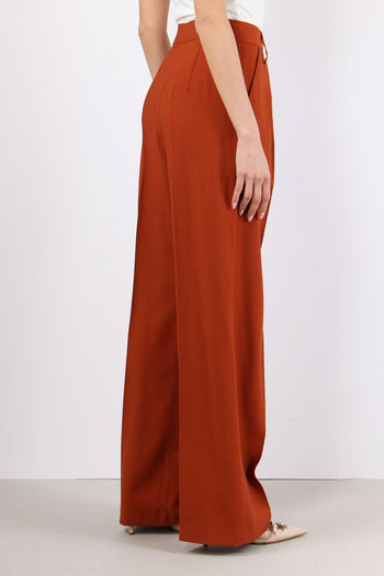 Pantalone Palazzo Misto Viscos Ruggine - 6