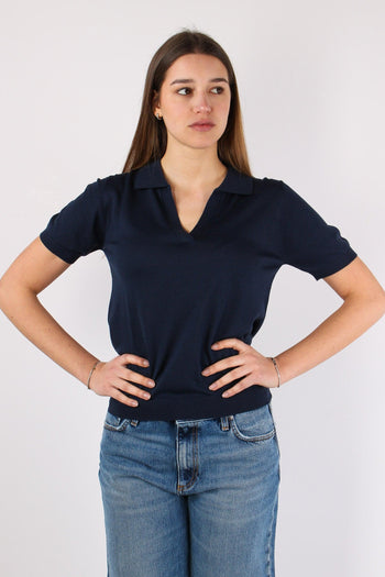 Polo Scavo V Viscosa Blu - 6