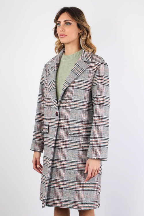 Cappotto Ovetto Check Grigio/coccio - 2