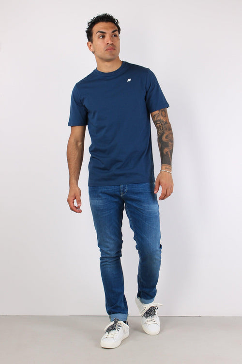 T-shirt Basica Logo Contrasto Blue Insignie