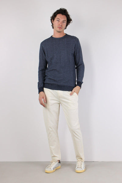 Girocollo Punto Riso Navy