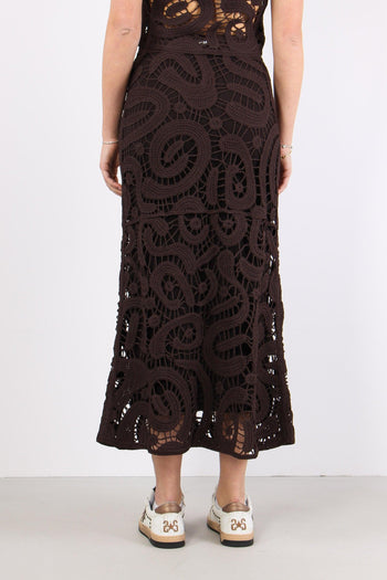 Maestrale Gonna Macrame Marrone Java - 4